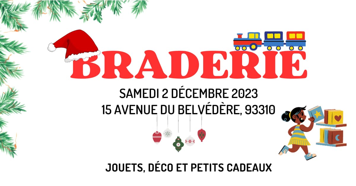 Braderie et expo-vente le 2 décembre 2023